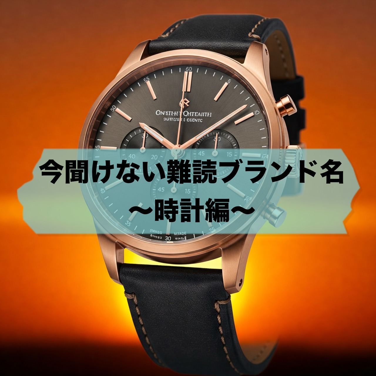 今聞けない難読ブランド名　〜時計編〜