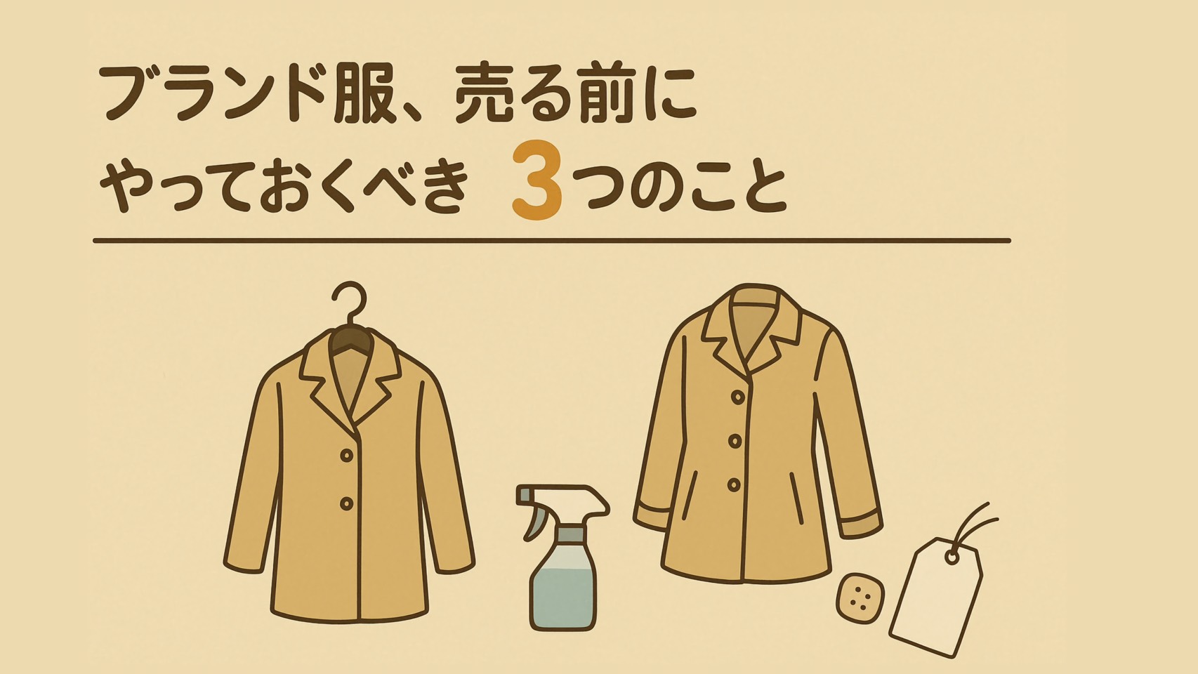 ブランド服を売る前にやっておくべき3つのこと